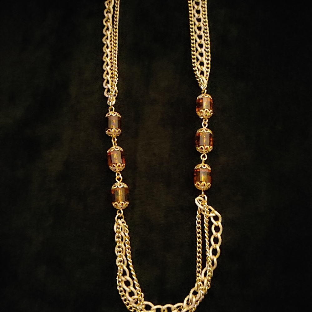 VTG. Sarah Coventry "Golden Lanterns" Necklace